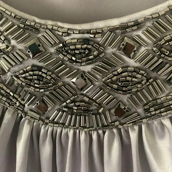 Chicos silver beaded embellished sleeveless blouse size XL (Chicos size 3) - Picture 5 of 8